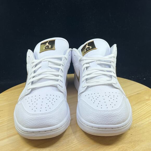 Nike Air Jordan 1 Low Se White-Metallic Gold-White Womens Sz 11.5 [CZ4776-100] - Picture 3 of 10